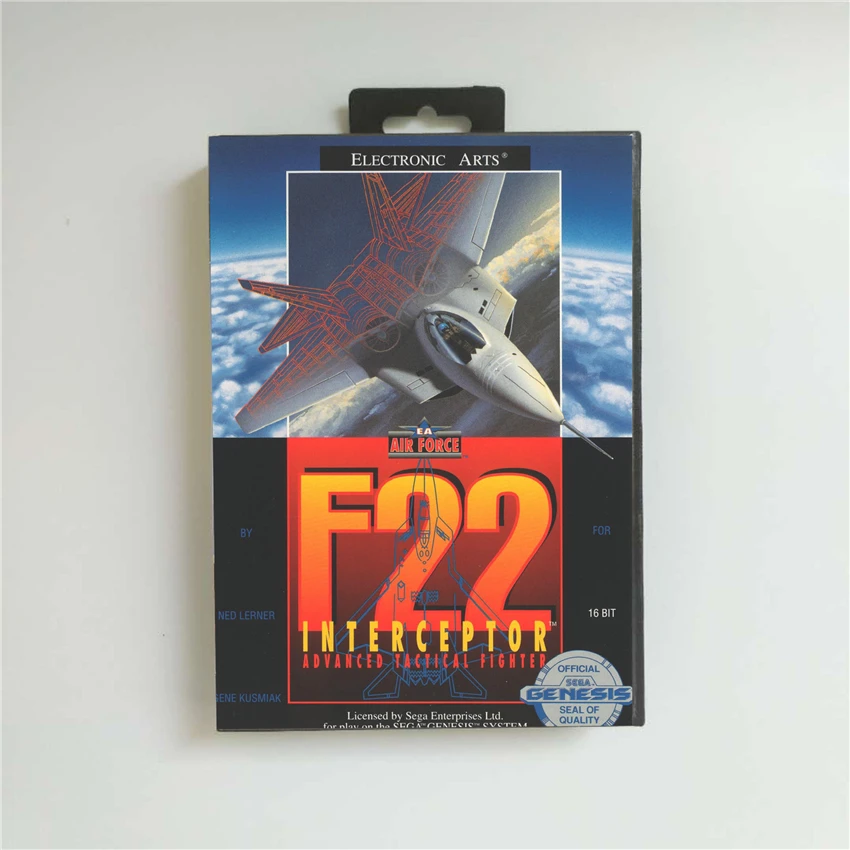 F22 перехватчик Крышка США с розничной коробкой 16 бит MD игровая карта для Sega Megadrive