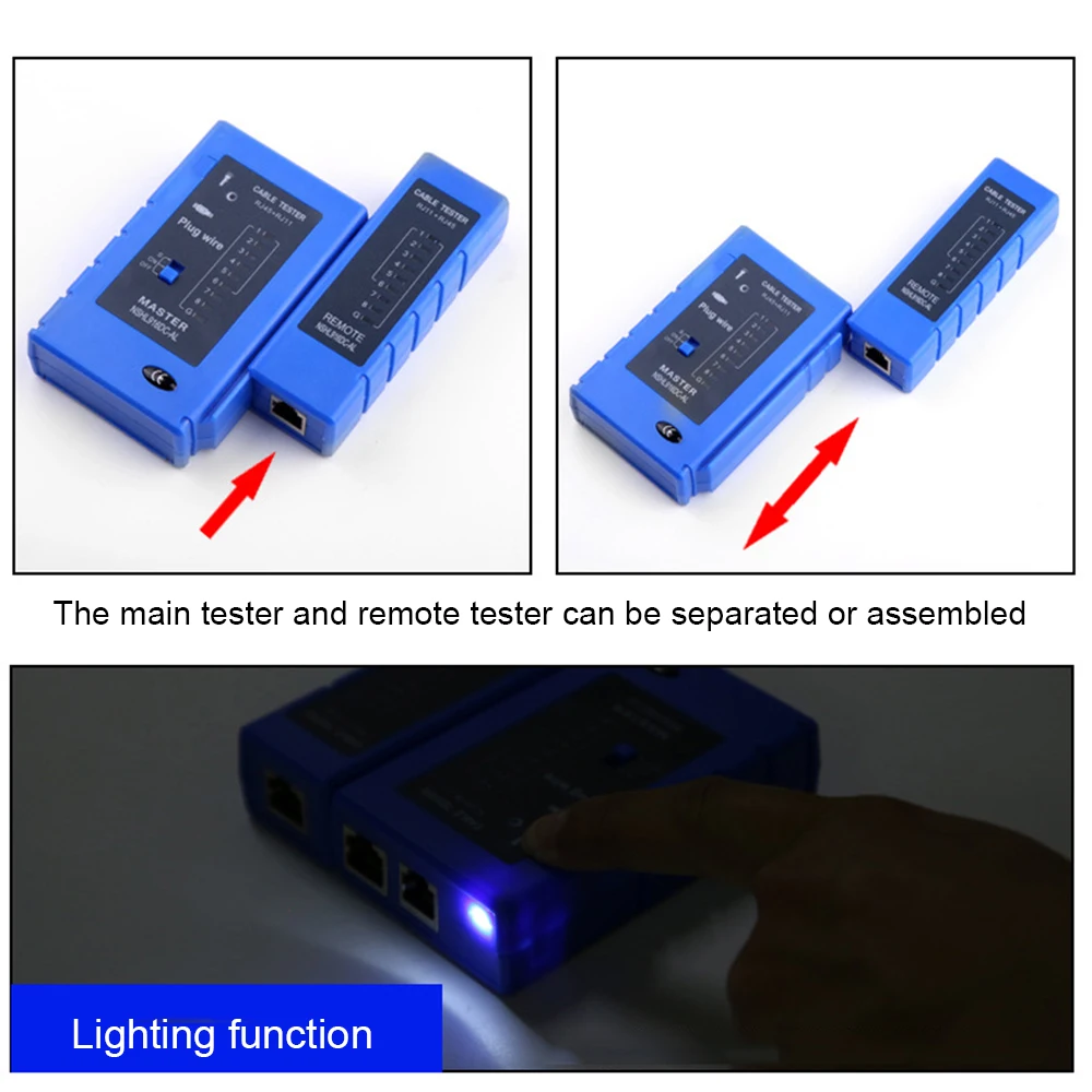 xintylink Network rj45 tester micro usb cable two power supply wire tool RJ11 rj12 8p 6p line telephone ethernet serial test 3