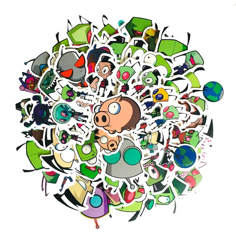 

10/30/50PCS cartoon green cute anime character graffiti suitcase laptop waterproof stickers decorative toys children wholesale