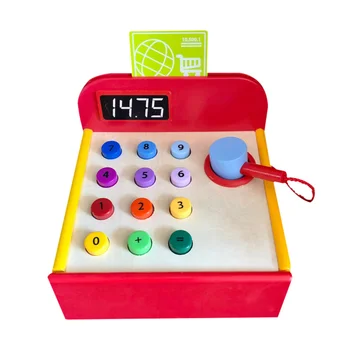 

1 Set of Simulation Cash Register Pretend Play Toy for Kids Educational Toys