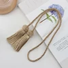 1Pc Tassel Curtain Tieback Room Accessories Curtain Holder Buckle Rope Handmade Weave Tassel Fringe Bandage Home Decoration ► Photo 3/6