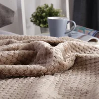 100*150cm Soft Flannel Fleece Blanket Plush Solid Color Bed Covers for Sofa Bed Plaid Throw Blankets Bedspread Adult Kids Pets 4