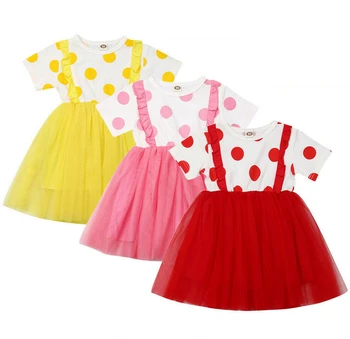 

Summer Baby Girls Polka Dot Tutu Dresses Party Pageant Dress Sundress Clothes