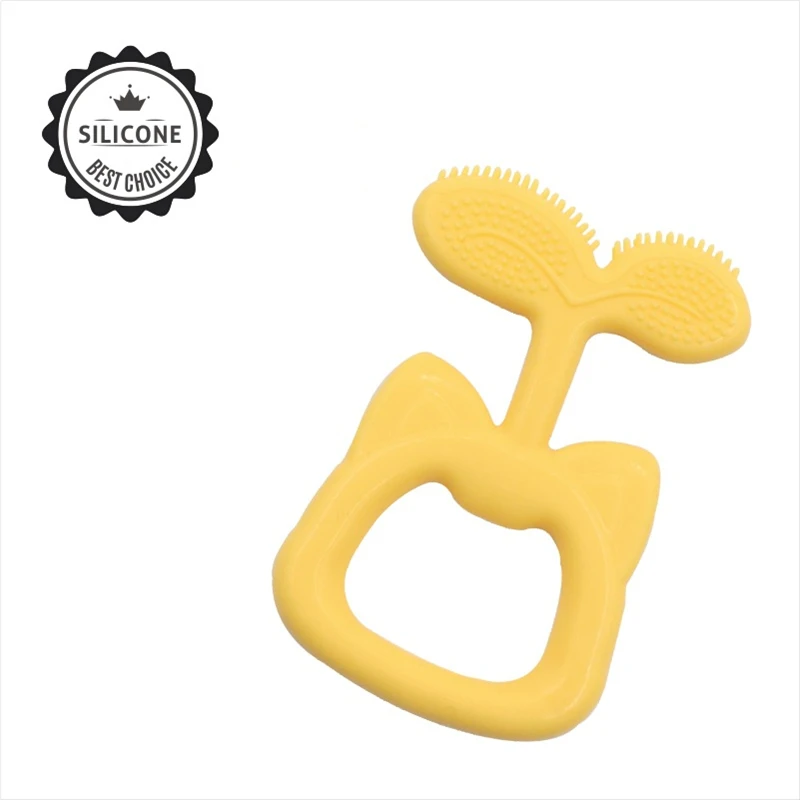 

Baby silicone teether toddler hand tied mordedor de silicone infant teething BPA Free animal teether Food grade Teething Toy