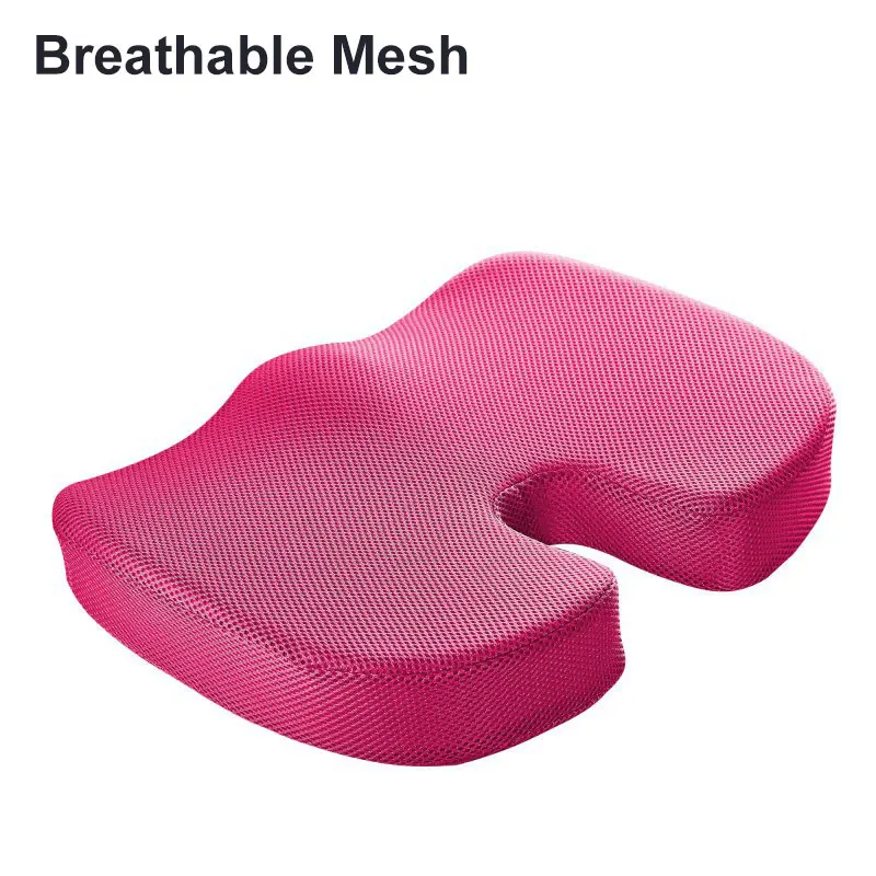 Mesh-Pink Подушка для сиденья из пены с эффектом памяти для путешествий u-образная Ортопедическая подушка для стула с защитой копчика дышащая подушка для массажа беременных - Цвет: Mesh-Pink
