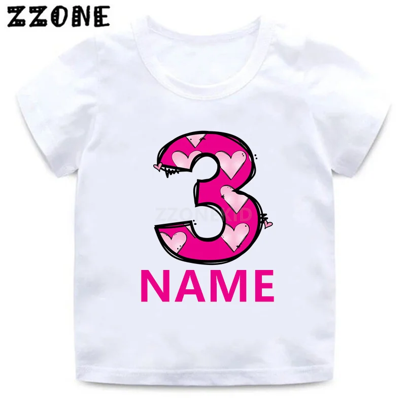 Kleding Meisjeskleding Tops & T-shirts T-shirts T-shirts met print Gepersonaliseerde naam/Verzending