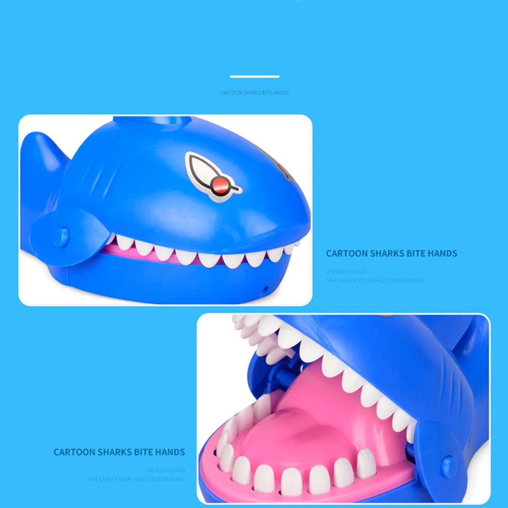 Pulzze Biting Finger Shark Game Toys Tricky Funny Biting Hand Crocodile Practical Jokes for Children Gift