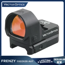 Vector Optics-mira de punto rojo para pistola, Sensor de luz automático, reflejo, colimador de caza, 9mm, 7,62, 1X22x26 AUT