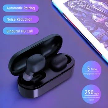 

TWS Earphone 5.0 Stereo Bluetooth Earphones Sports Earbuds Black Mini Earphones Wireless Headphones bluetooth inalambrico 2019