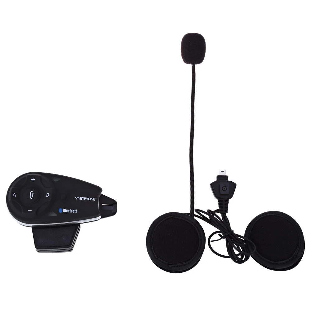 

OllyMurs V5 1200M Bluetooth Motorcycle Helmet Interphone Full-duplex Intercom Headset Kit for 5 Riders XL-96