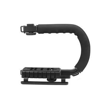 

Handheld Camcorder Camera Grip Flash Bracket Holder Home Steadicam Rig Support DV Stabilizer Practical C Shaped Video Handle
