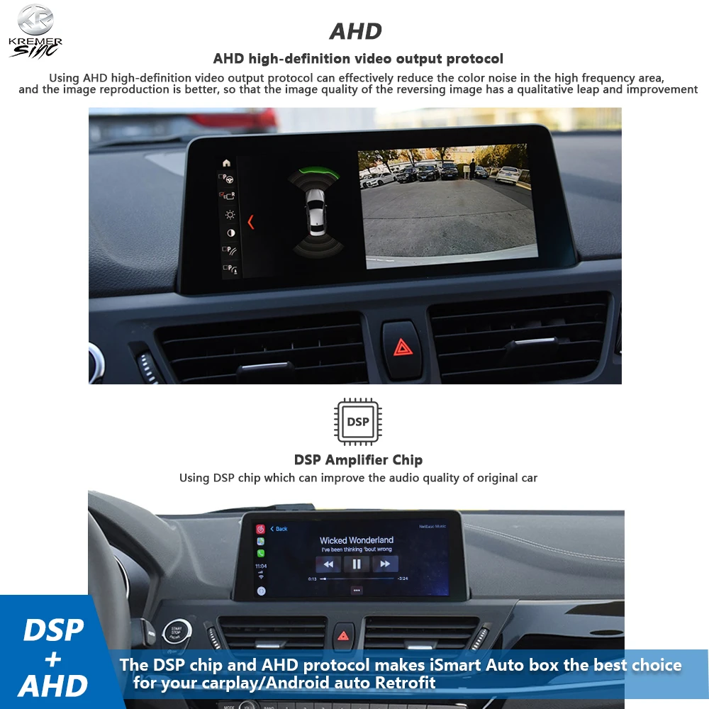 Беспроводная автомодернизация CarPlay Android для BMW 1 2 3 4 5 7 X1 X3 X4 X5 X6 Ссылка зеркального