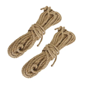 

10M 6mm Sisal Rope Strong Rope Natural Jute String Burlap Twine DIY Pack of 2