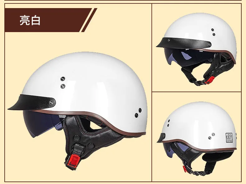 Colour 6 GXT мотоциклетный шлем для мужчин, винтажный шлем Casco, мотоциклетный шлем с открытым лицом, мотоциклетный гоночный шлем для верховой езды, сертификация в горошек, шлем - Цвет: Colour 6