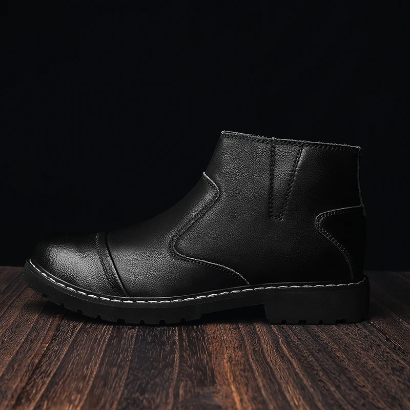 Ботинки «Челси»; мужские ботильоны из натуральной кожи; chakka Bootsfashion; Мужские модельные туфли без застежки; Мужская обувь; Уличная Повседневная обувь без застежки; s5
