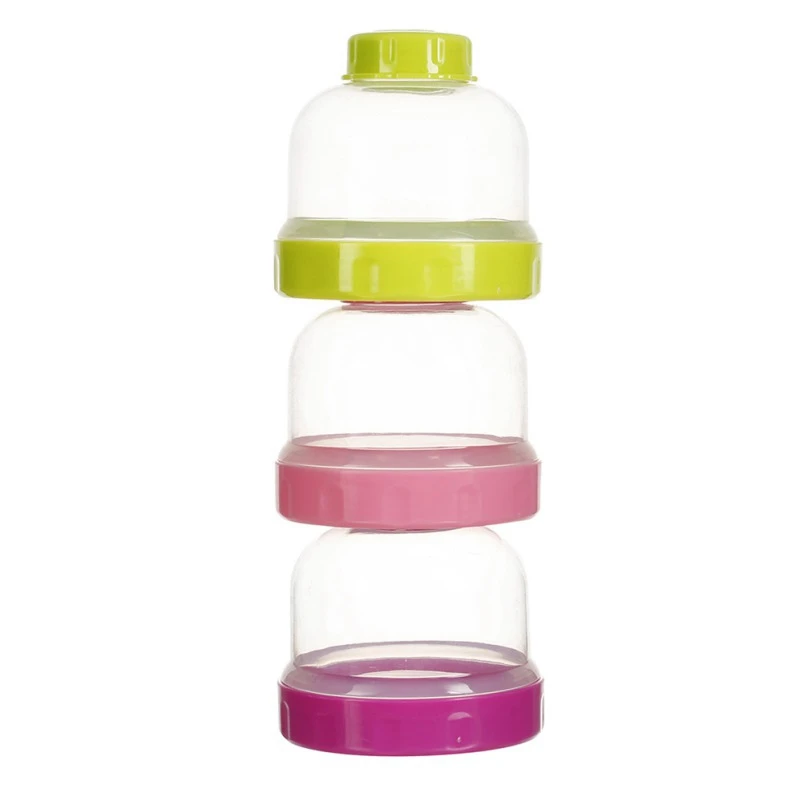 Портативный 3 слоя детское молоко порошок коробка диспенсер контейнер для хранения формула бутылочка для кормления