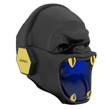 

FUGN Portable Bluetooth Speakers, Led Skull Stereo Wireless Speaker with Mic, Heavy Bass, Support TF Card/U Disk