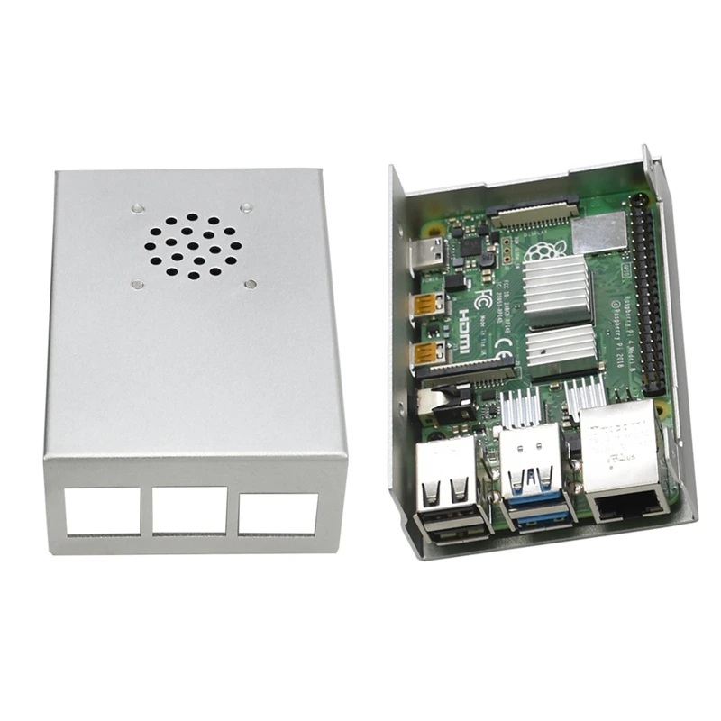 Чехол для Raspberry Pi 4, металлический корпус из алюминиевого сплава для Raspberry Pi 4 охлаждающие вентиляторные радиаторы