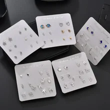 Yobest Модный Маленький Комплект сережек для женщин и девочек, Кристальные серьги-гвоздики, индивидуальные вечерние модная Ювелирная серьга