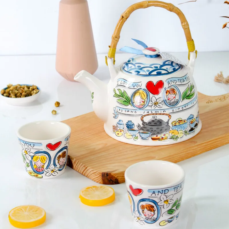 

Chinese Kettle Ceramic Large Single Teapot Kung Fu Tea Set Afternoon Tea Home Japanese Style Cute Tea Making Tea Brewing Pot
