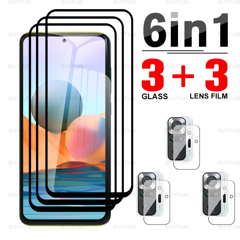 for redmi note10 pro tempered glass for xiaomi redme note10 9 pro 10s full cover screen protector for redmi note 10 5G lens glas phone glass protector