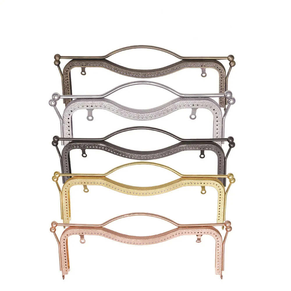 

27CM Metal Purse Frame Handle DIY Kiss Lips Clasp Lock for Women Clutch Handmade Handbag Hardware Antique Bronze Bag Accessories
