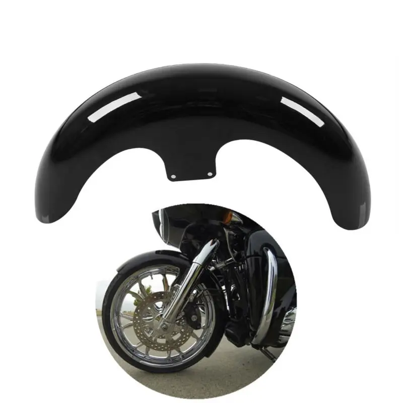 Painted Black 21 Wrap Front Fender Fits For Harley Davidson Touring Custom Baggers 