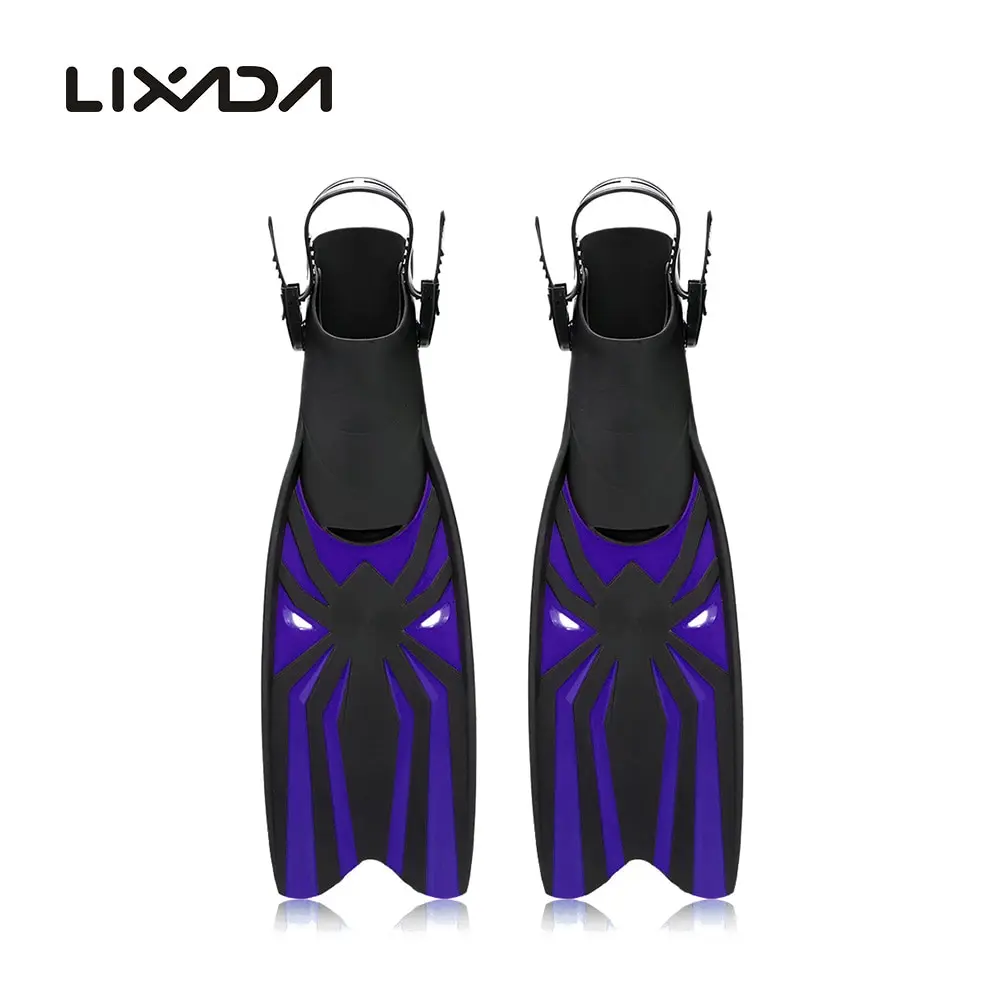 Adjustable Swimming Fins Adult Swimming Snorkeling Foot Flipper Diving Long Fins Shoes Silicone Professional Diving Flippers
