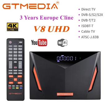 

Gtmedia V8 UHD DVB S2 satellite tv receiver Builtin wifi support T2-MI H.265 DDVB-S/S2/S2X+T/T2/Cable/ATSC-C/ISDBT better V8 POR