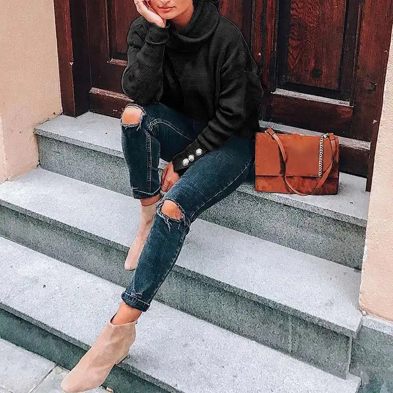 VONDA, Женская Осенняя блузка с длинным рукавом, топы, женские рубашки с высоким воротом, Весенняя зимняя блуза, богемные блузы размера плюс