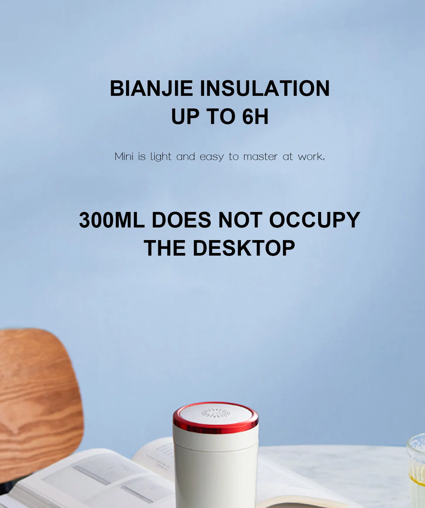100-240V Portable Electric Kettles Cup 300ml Thermal Cup Tea Coffee Travel Boil Water Keep Warm Smart Kitchen Appliances