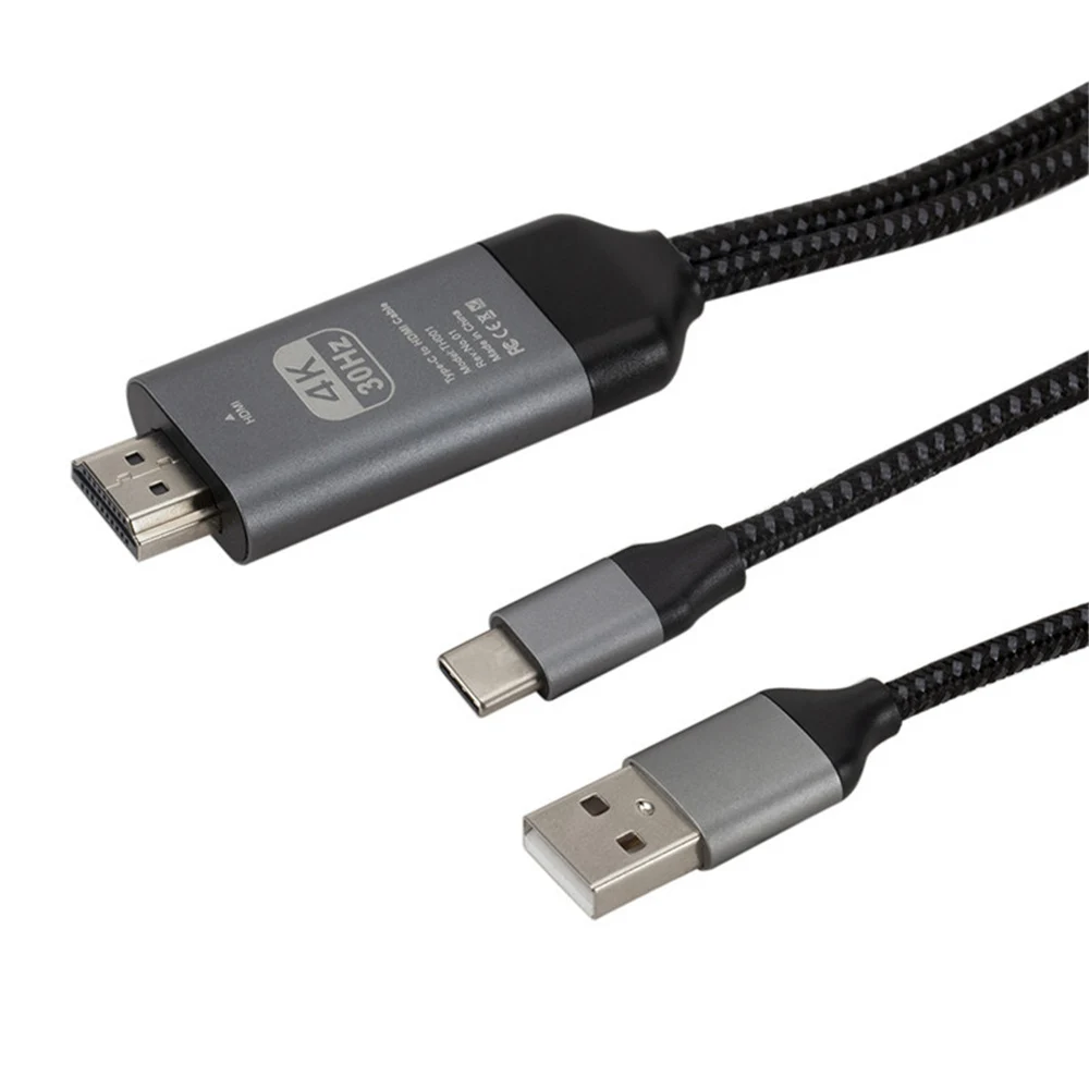 Тип-c к hdmi-кабель, адаптер для samsung Galaxy S10 S9 4K Стабильная производительность с USB
