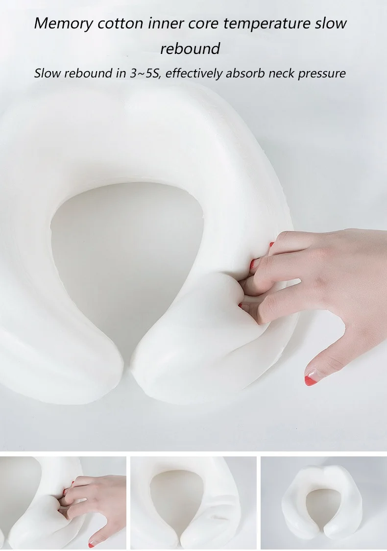Ортопедическая подушка для шеи для путешествий Memory Foam Портативный подголовник путешествие складной медленный отскок Поезд Самолет офис шеи, подушка для отдыха