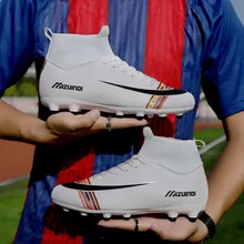 Футбол сапоги для мужской, Футбол Детские комнатные туфли на резиновой подошве для дерна, Спайк длинные шипы для мини-футбола обеспечивают удобный Водонепроницаемый сапоги; большие размеры 35-45