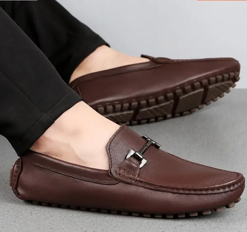 High-end large size,Designer Shoes leather casual shoes,breathable soft soles,pair of lazy shoes,mens oxford casual shoes G5.94