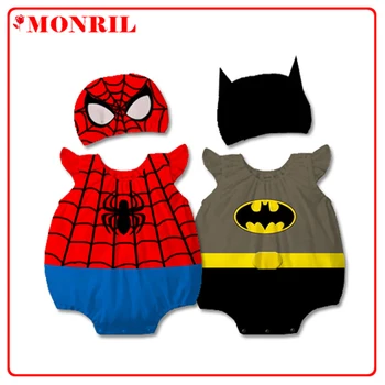 

Baby Cartoon Animal Batman Styling Jumpsuit Spider-Man Kigurumi Cosplay Costume Kids Boys girls Captain America Crawling clothes
