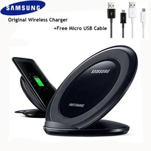 Оригинальное Беспроводное зарядное устройство samsung S7 QI 9 В/1,67 а Адаптивное быстрое зарядное устройство USB кабель для Galaxy S8 S9 S10 Plus Note 5 8 9 10