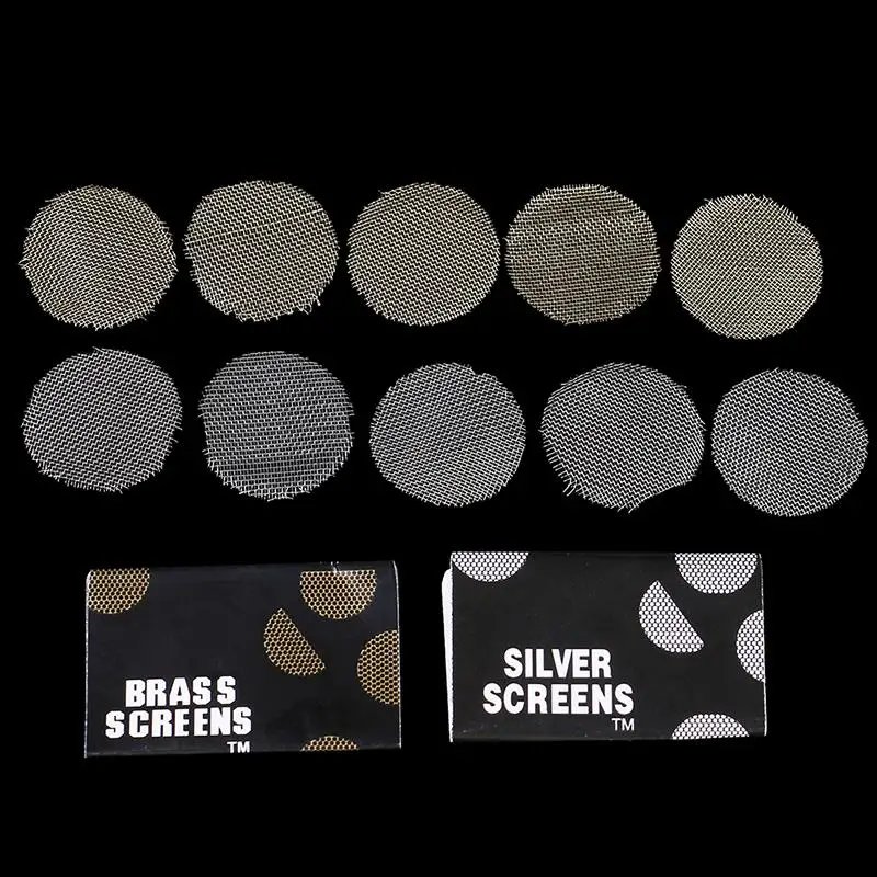 100Pcs Silver Gold Pipe Screens For Metal Glass Wooden Acrylic Water Smoking Tobacco Pipe Filters smoking pipe filters