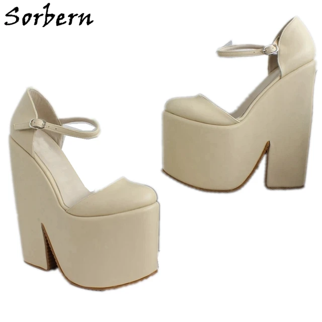 ladies cream heels