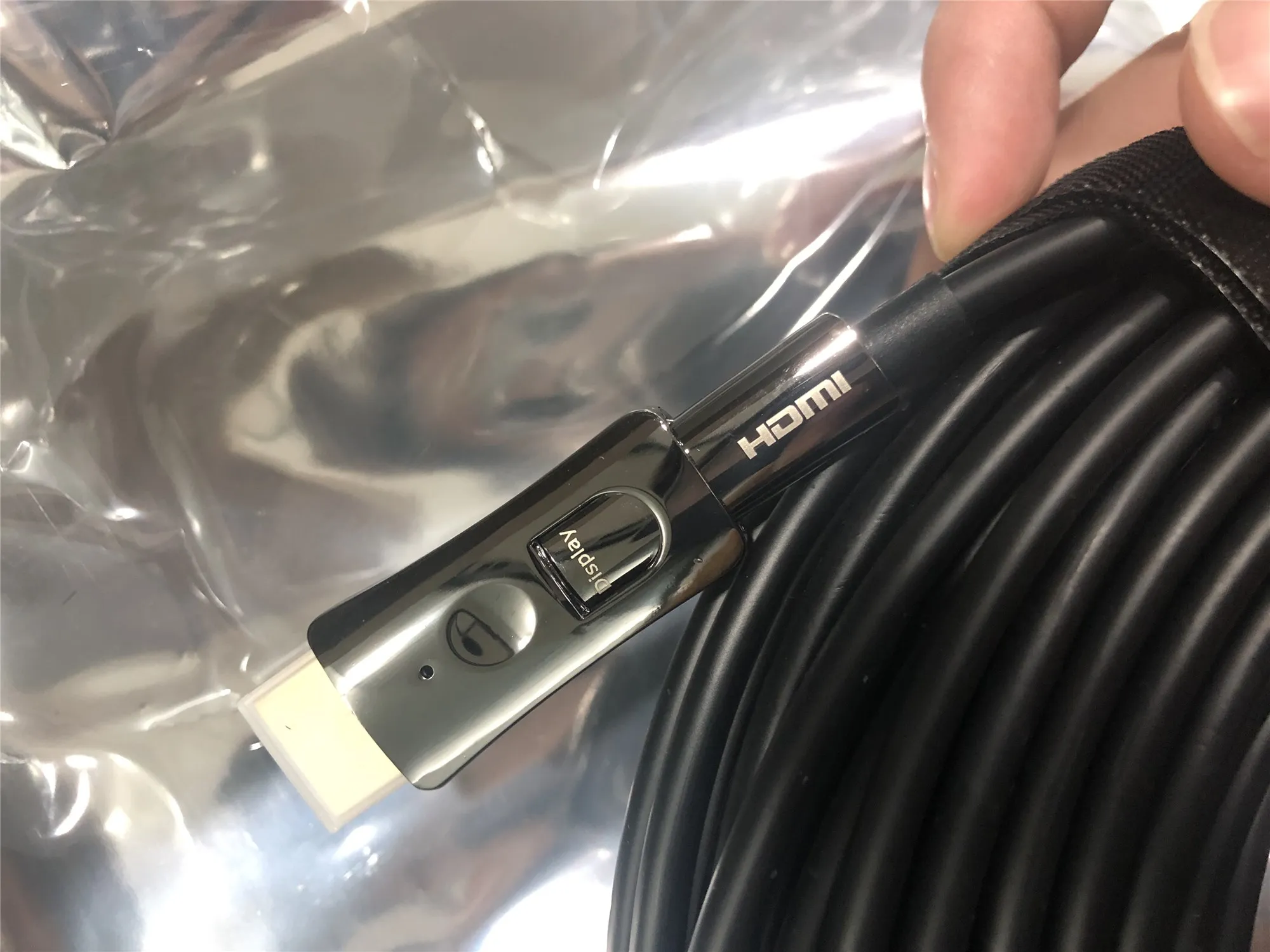 Резьбовой Кабель HDMI 2 0 4K волоконно оптический кабель A D одноголовый вытяжной для