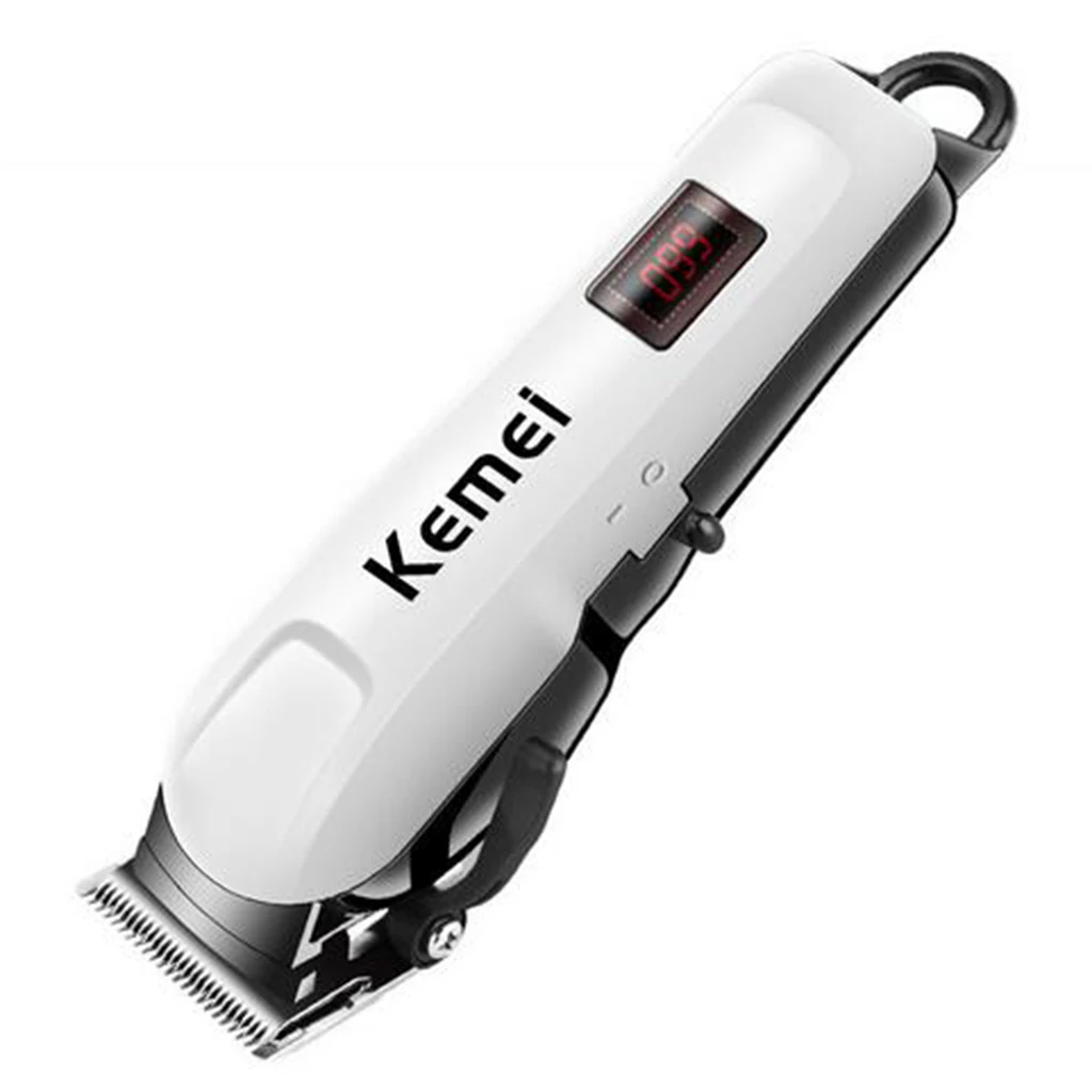 Kemei KM-809A Men's Electric LCD Hair Clipper Professional Rechargeable Trimmer Haircut Machine Barber Shop Shaver EU Plug HOT