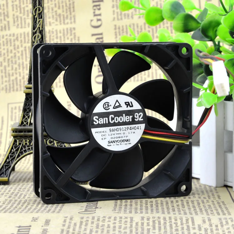 Для новых оригинальных для Sanyo 9 см 9225 12V0. 17A 9AH0912P4H0414 иглы ШИМ супертихий вентилятор
