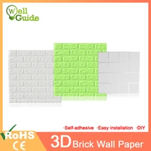 3D настенная бумага, кирпич, мрамор, водонепроницаемая настенная бумага, 3D настенная бумага, декор для спальни, детской комнаты, гостиной, DIY, самоклеющаяся бумага