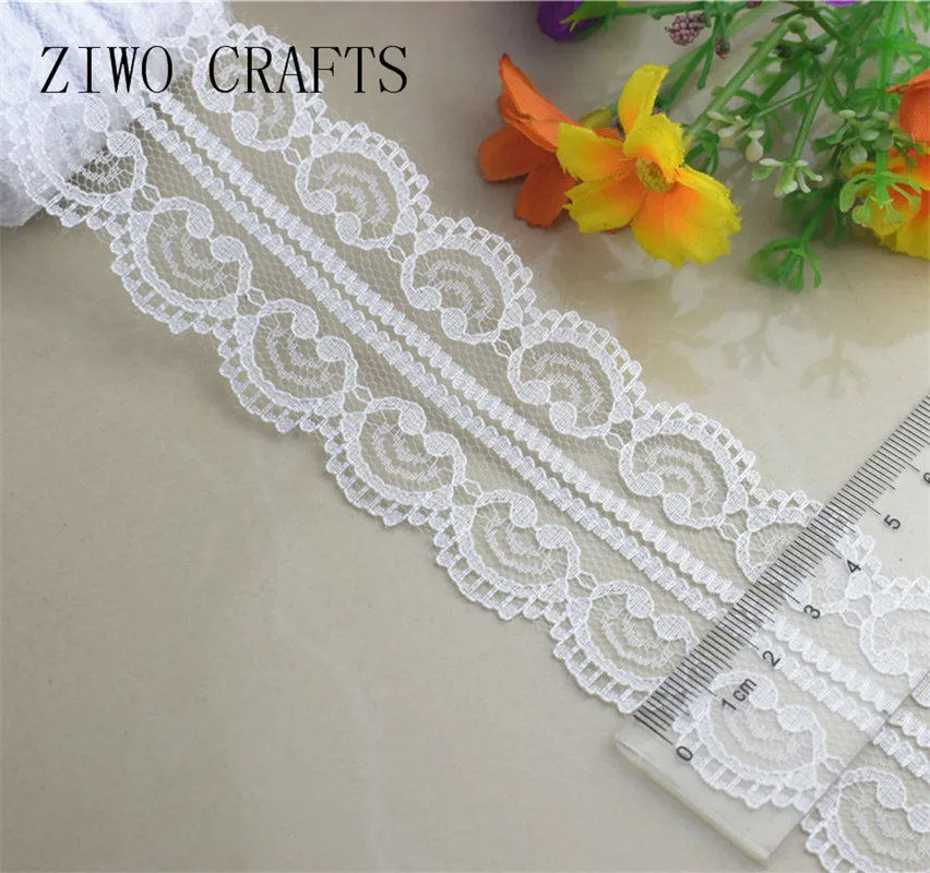 white48mm wide 5-10 ярдов абсолютно новое красивое белое кружево, поделки/свадьба/одежда/кружевная лента Подарочная упаковка(5 или 10 ярдов/рулон - Цвет: white48mm wide