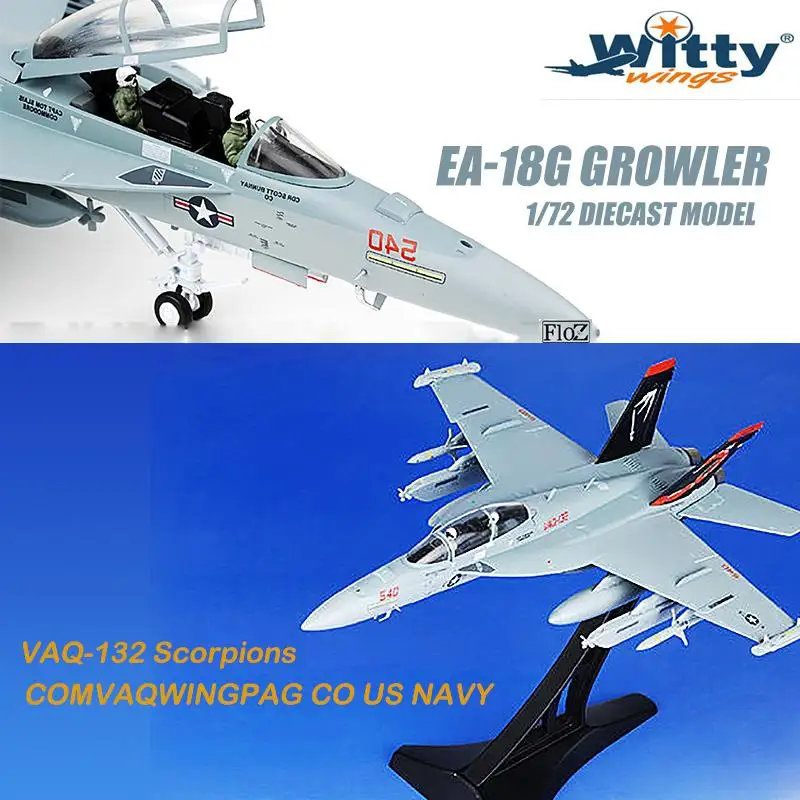 Остроумный EA-18G Ворчун VAQ-132 скорпионы COMVAQWINGPAG CO US NAVY 1/72 модель самолета