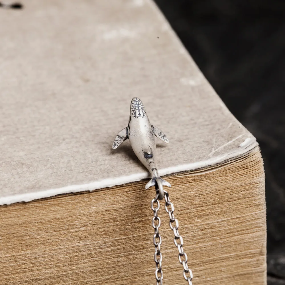 925 Sterling Silver Whale Pendant for Necklace Jewelry Finding Accessories Vintage Necklace Pendants Jewelry