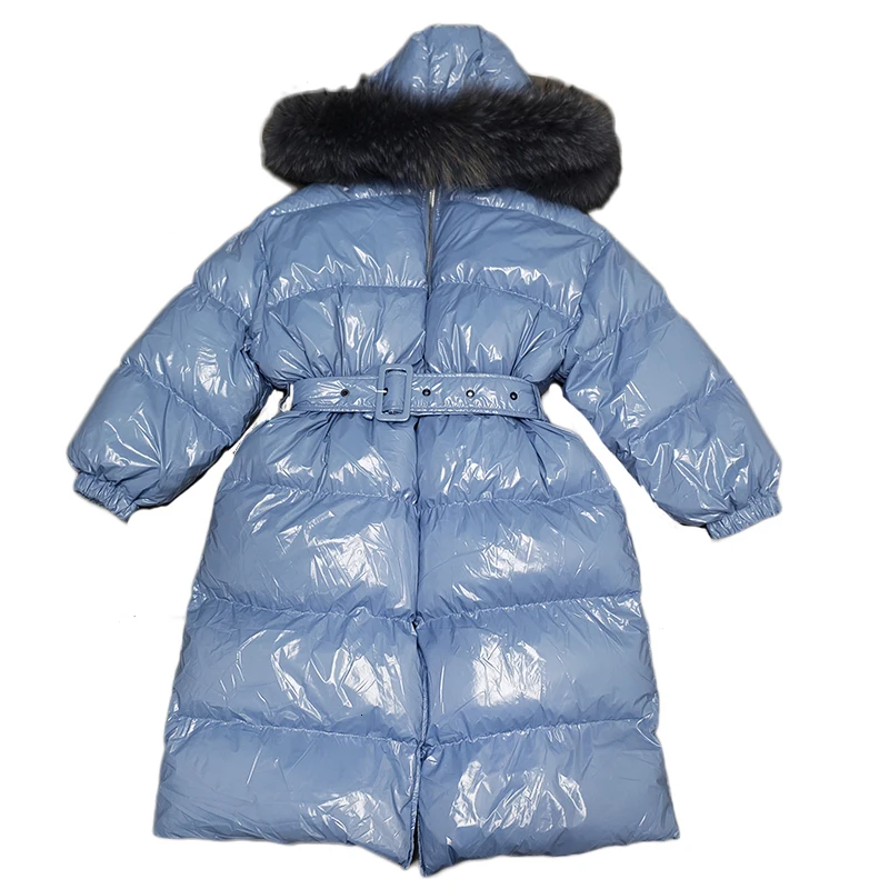 SHENGPALAE Новая модная зимняя куртка с капюшоном и меховым воротником на молнии с поясом однотонное уличное повседневное хлопковое пальто для женщин A642