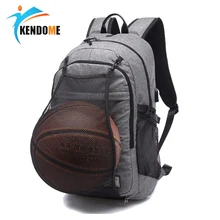 Esportes ao ar livre dos homens ginásio sacos de basquete mochila sacos de escola para adolescente meninos pacote bola de futebol portátil saco de ginásio net de futebol(China)