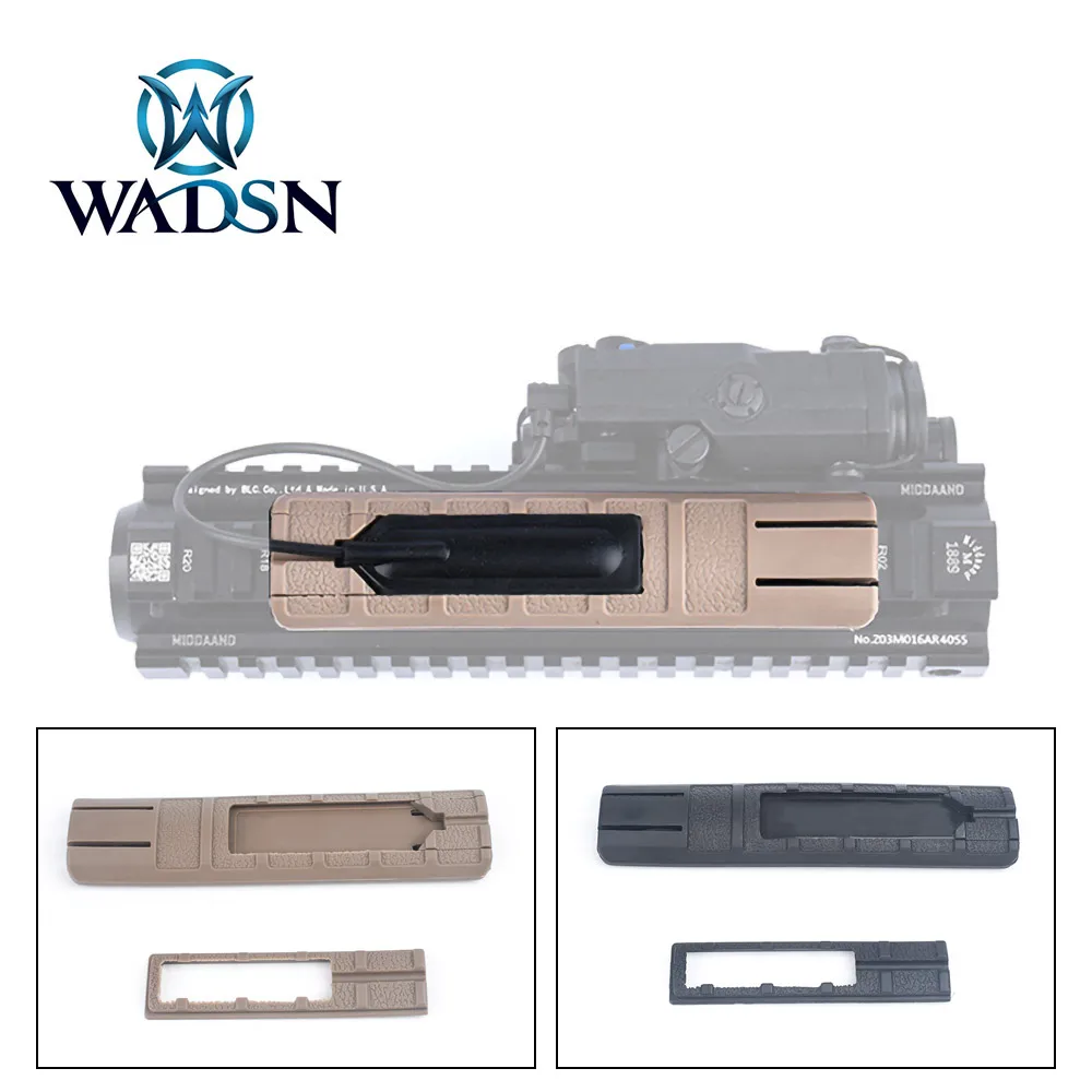 

WADSN 5sets/lot Tactical TD Battle Rail Cover with Pocket for Flashlight PEQ Switch Hunting Handguard Rail Panel Gun Accessories