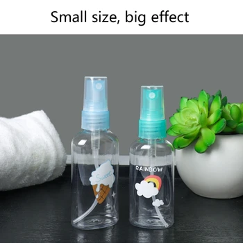 

1pcs 50ml 70mL Plastic Spray Bottle Transparent Atomiser Containers 667D